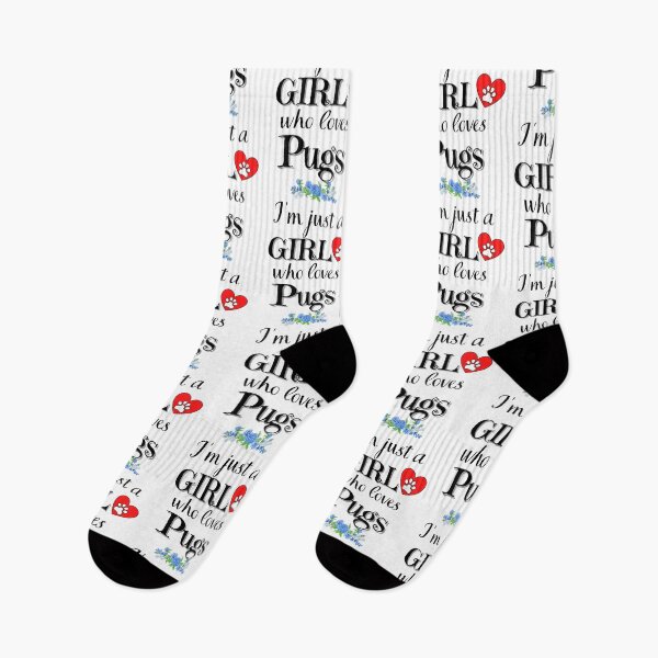 Item preview, Just a Girl who loves pugs quote Funny pug saying designed and sold by OneTimeEngineer.