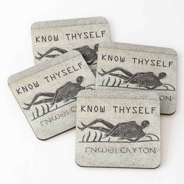 Item preview, ROMAN MOSAICS SKELETON,MEMENTO MORI, KNOW THYSELF designed and sold by BulganLumini.