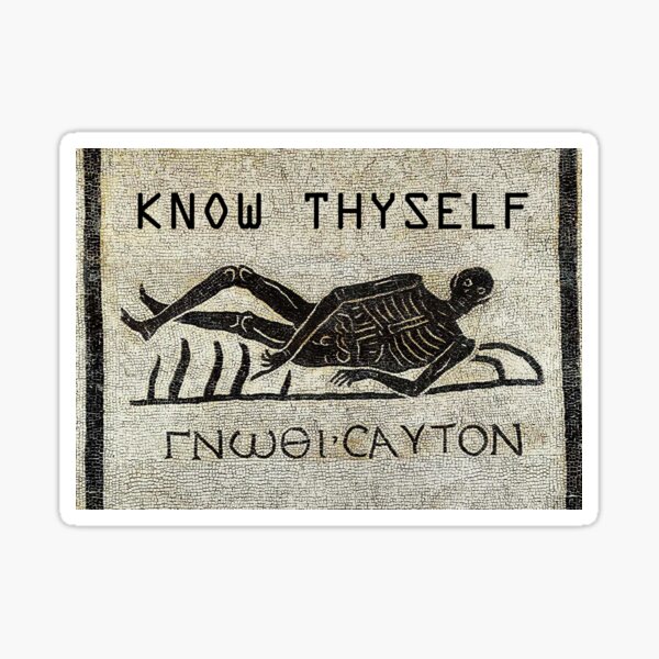 Item preview, ROMAN MOSAICS SKELETON,MEMENTO MORI, KNOW THYSELF designed and sold by BulganLumini.