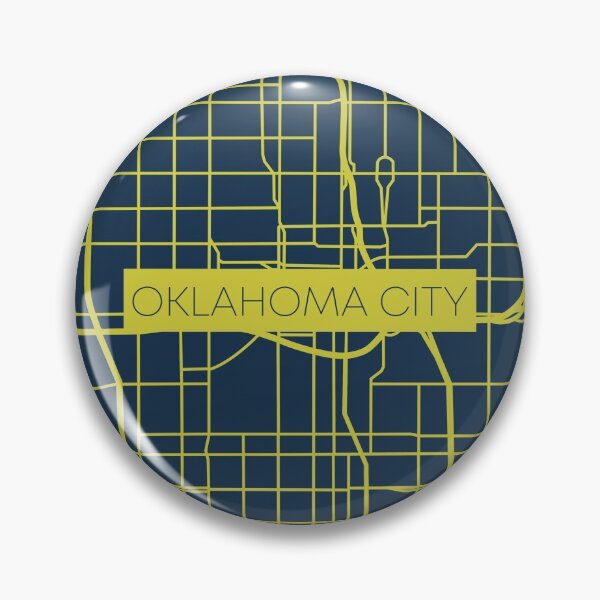 Item preview, Oklahoma City Street Map Yellow and Blue designed and sold by HelloGentry.