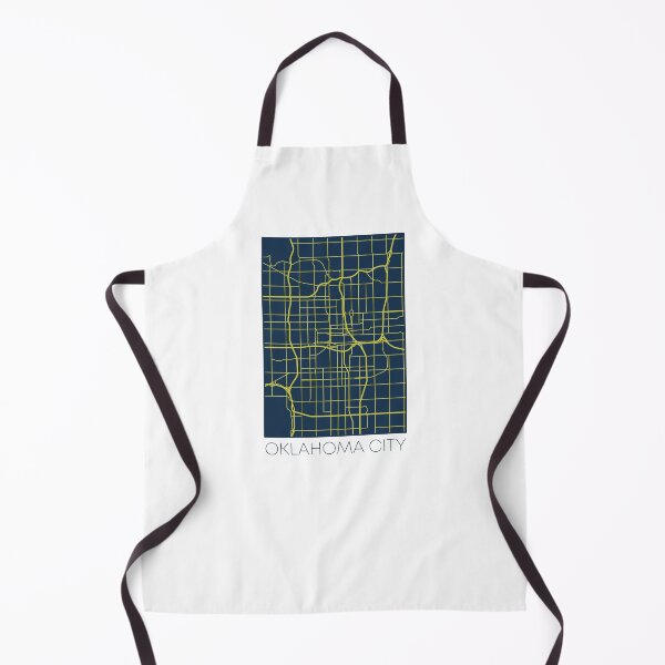 Item preview, Oklahoma City Street Map Yellow and Blue designed and sold by HelloGentry.