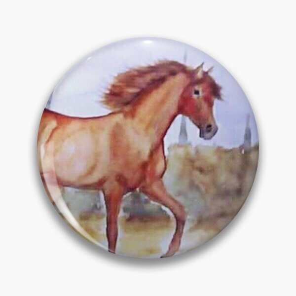 Item preview, Galloping horse summer field watercolor painting designed and sold by horseaddicted.