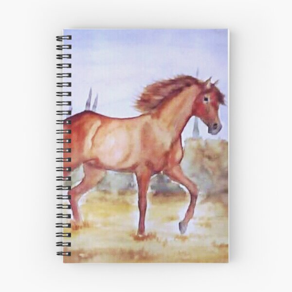 Item preview, Galloping horse summer field watercolor painting designed and sold by horseaddicted.