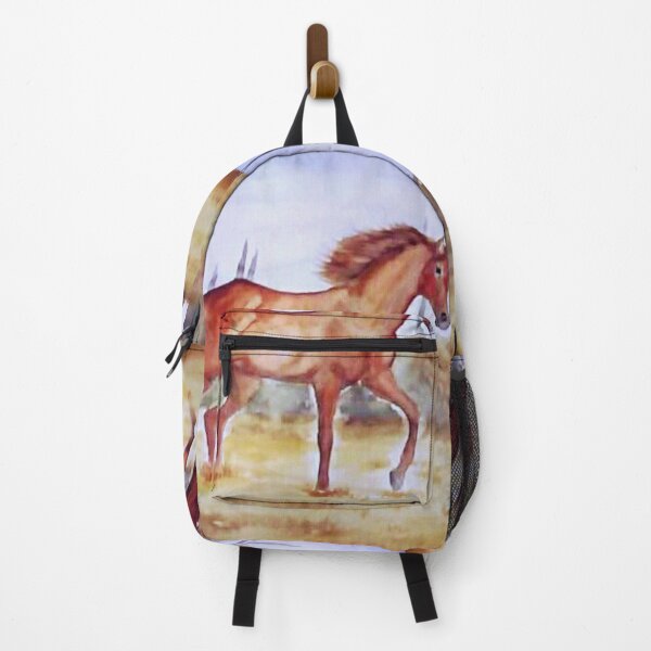 Item preview, Galloping horse summer field watercolor painting designed and sold by horseaddicted.