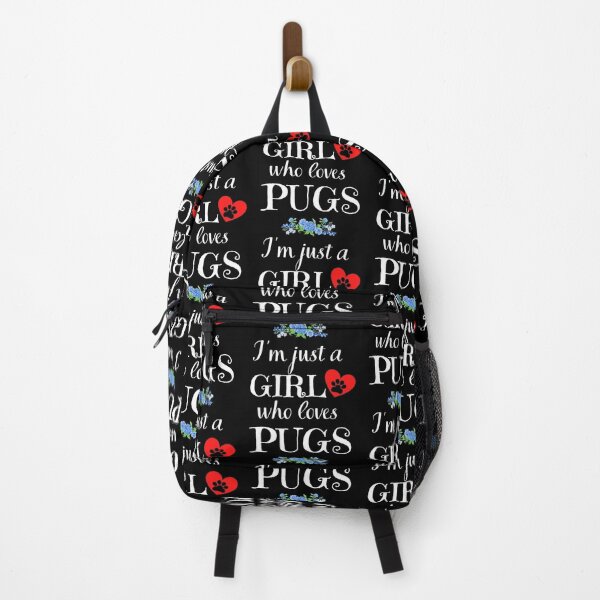 Item preview, Just a Girl who loves pugs quote Funny pug saying designed and sold by OneTimeEngineer.