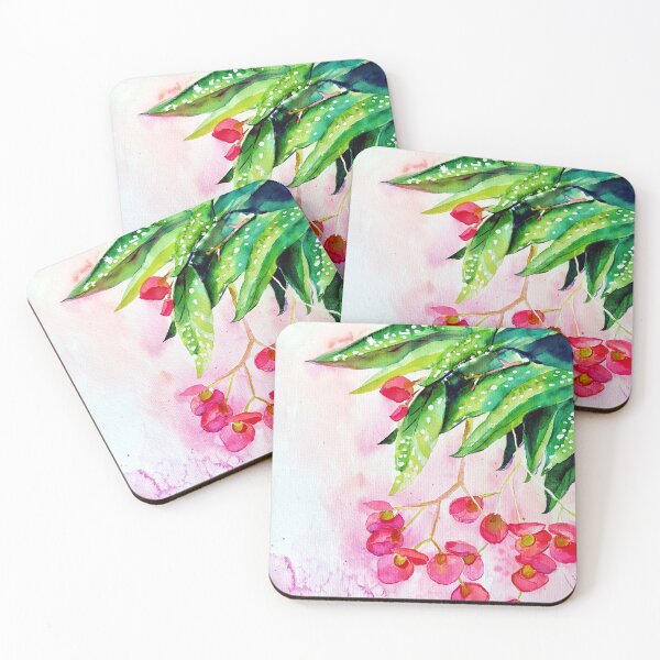 Item preview, Pink begonia with spotted leaves designed and sold by orangerinka.