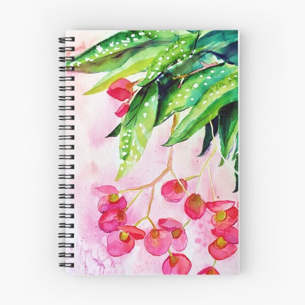 Item preview, Pink begonia with spotted leaves designed and sold by orangerinka.