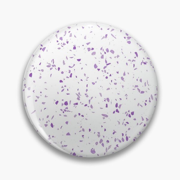 Item preview, White and Purple Small Terrazzo Marble Pattern  designed and sold by PurpleAdventure.