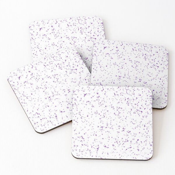 Item preview, White and Purple Small Terrazzo Marble Pattern  designed and sold by PurpleAdventure.
