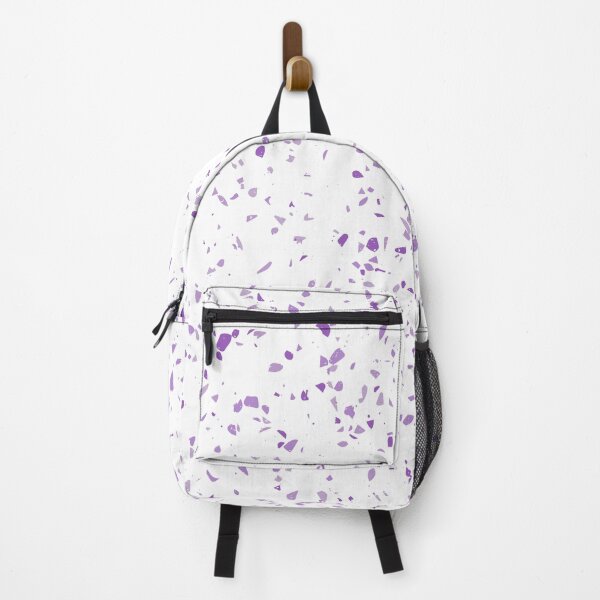 Item preview, White and Purple Small Terrazzo Marble Pattern  designed and sold by PurpleAdventure.