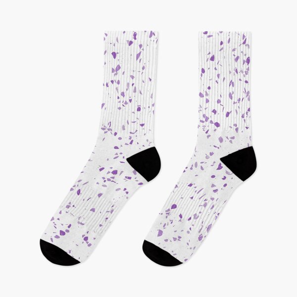 Item preview, White and Purple Small Terrazzo Marble Pattern  designed and sold by PurpleAdventure.
