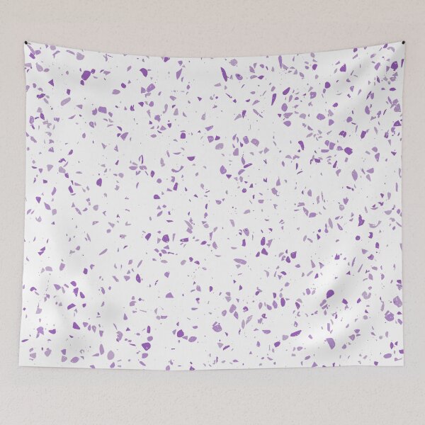 Item preview, White and Purple Small Terrazzo Marble Pattern  designed and sold by PurpleAdventure.