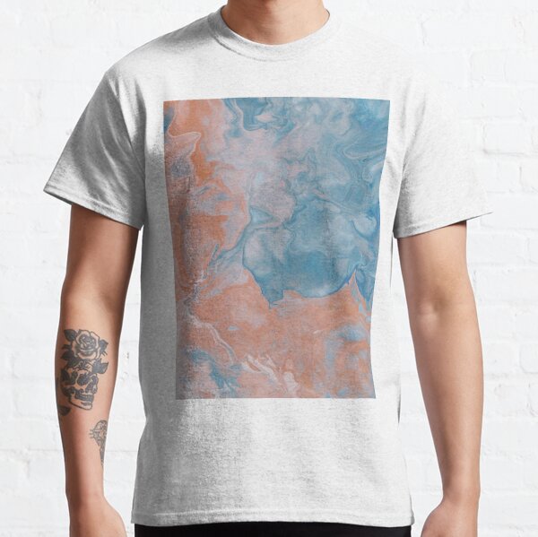 Blue and Orange  marble    Classic T-Shirt