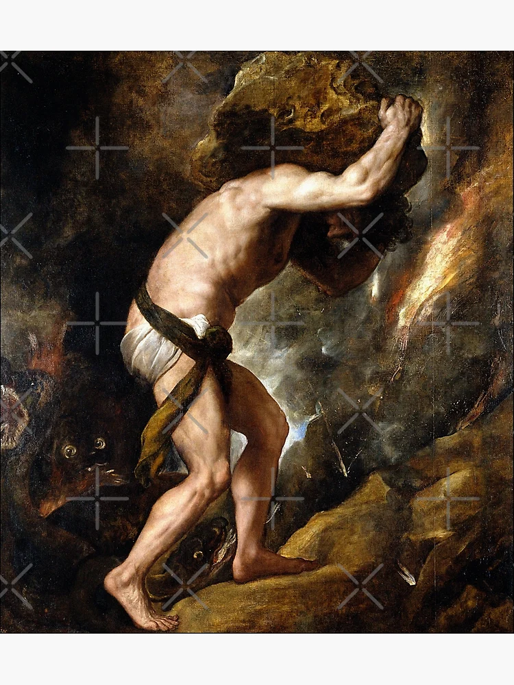 ARTCANVAS Sisyphus Canvas Art Print by Titian Tiziano good Vecelli