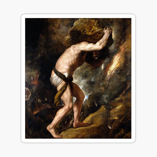 Item preview, Sisyphus - Titian, 1549 designed and sold by epistemomania.