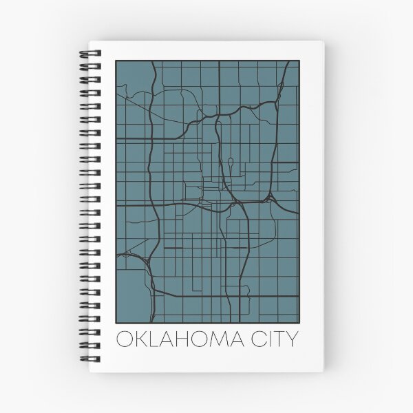 Item preview, Oklahoma City Street Map Black and Blue designed and sold by HelloGentry.