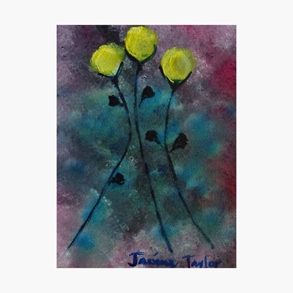 Dancing Yellow Flowers Photographic Print