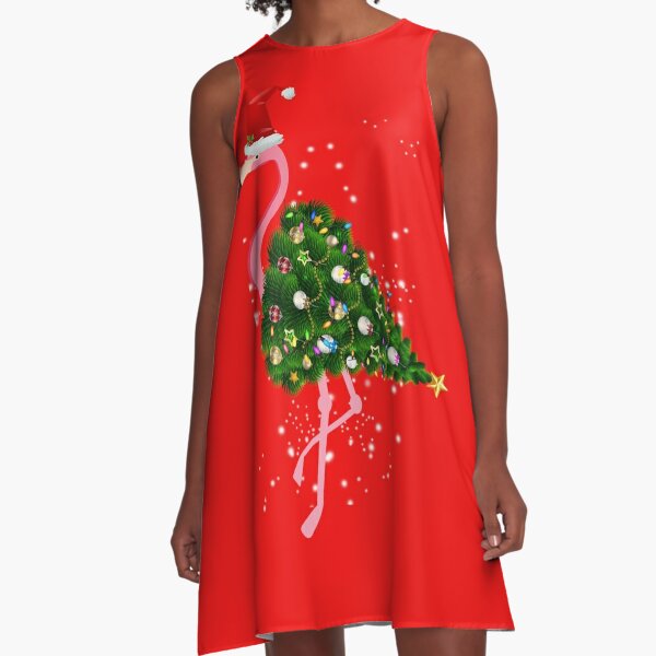 Flamingo Christmas Dresses Redbubble - roblox tree outfit