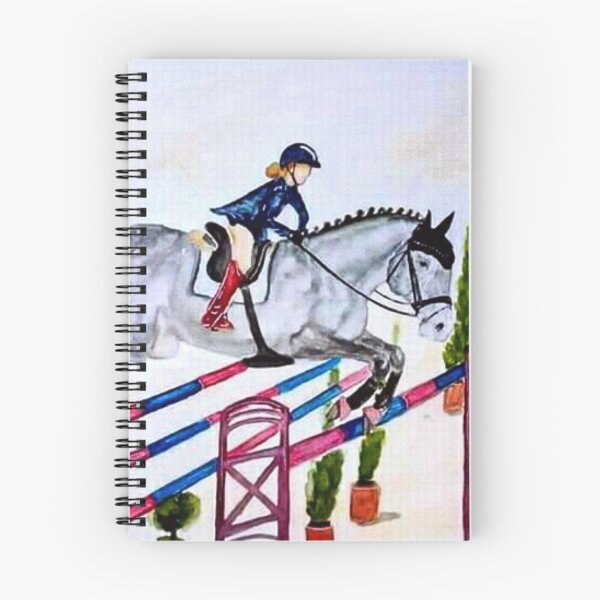 Item preview, Show jumping competition watercolor painting designed and sold by horseaddicted.