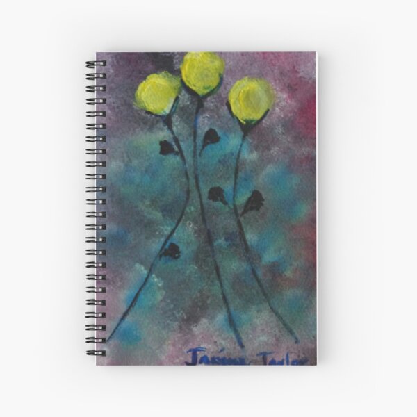 Dancing Yellow Flowers Spiral Notebook
