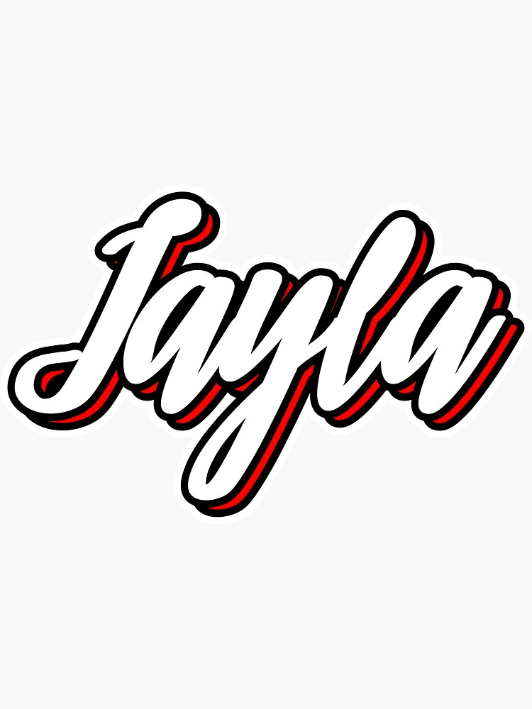 “Jayla first name - hand lettering design” Sticker for Sale by sulies
