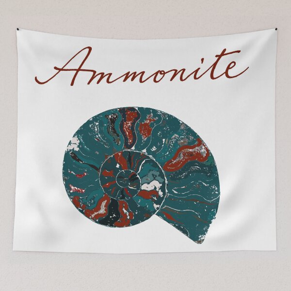 Item preview, Ammonite fossil blue designed and sold by fleurtje.