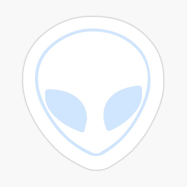 Pastel Blue Alien Sticker