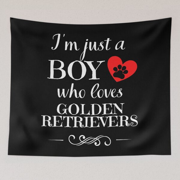 Item preview, Just a BOY who loves GOLDEN RETRIEVERS quote Funny RETRIEVER saying designed and sold by OneTimeEngineer.