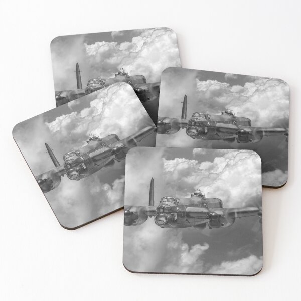 Item preview, Avro Lancaster above clouds close-up B&W version designed and sold by Flight Artworks.