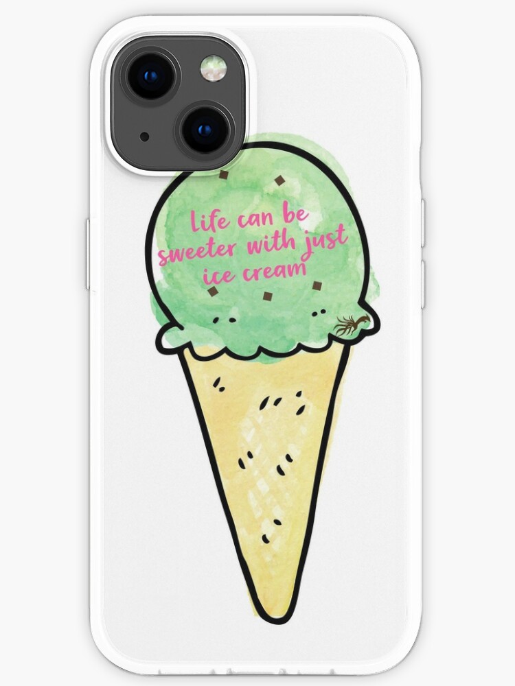 Coque Iphone Conte De La Citation De La Creme Glacee A Neuf Queues Par Danamariets Redbubble