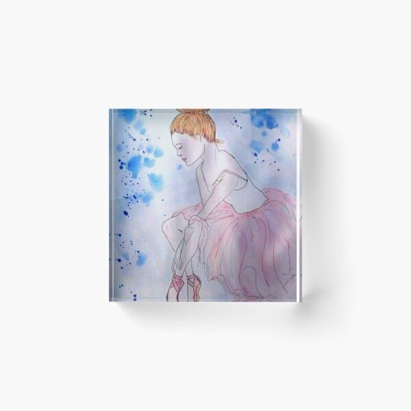 Item preview, Ballerina pink tutu watetcolor and ink designed and sold by horseaddicted.