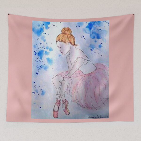 Item preview, Ballerina pink tutu watetcolor and ink designed and sold by horseaddicted.