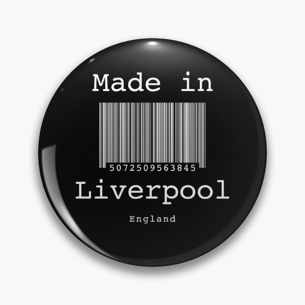 Aperçu de l'œuvre Idée de cadeaux de code à barres Made in Liverpool pour Scouser créée et vendue par Kipcio.