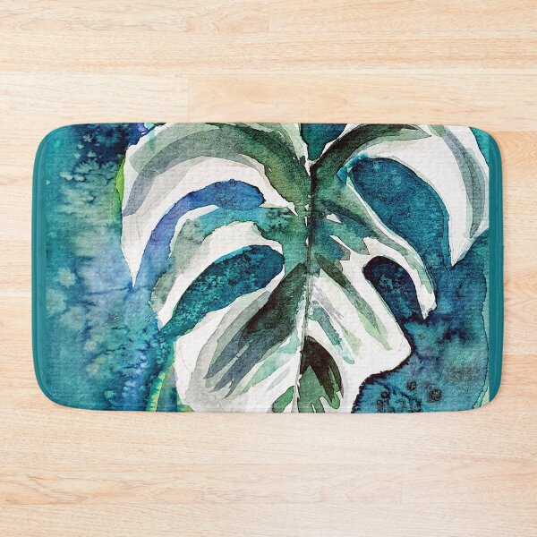 Item preview, Monstera variegata - monstera plant with spotted leaves watercolor designed and sold by orangerinka.