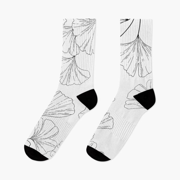 Item preview, Minimal black and white leaves  designed and sold by afrapaints.