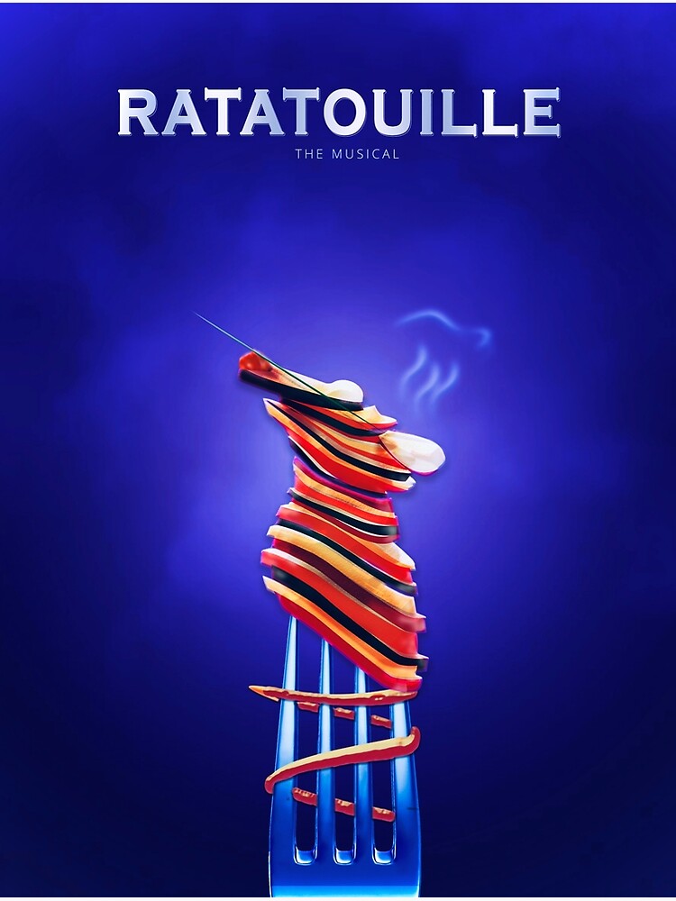 Discover Ratatouille the musical playbill blue merch, Remy the ratatouille the rat of all our dreams, tiktok musical Premium Matte Vertical Poster