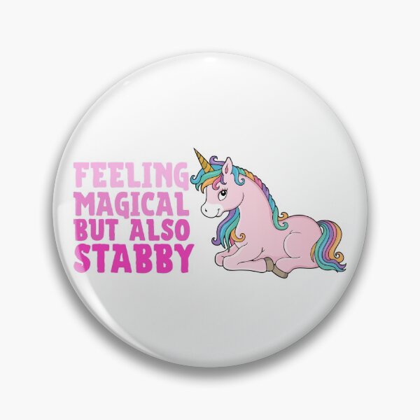 Item preview, Feeling Magical But Also Stabby - Unicorn designed and sold by PandaSoul.