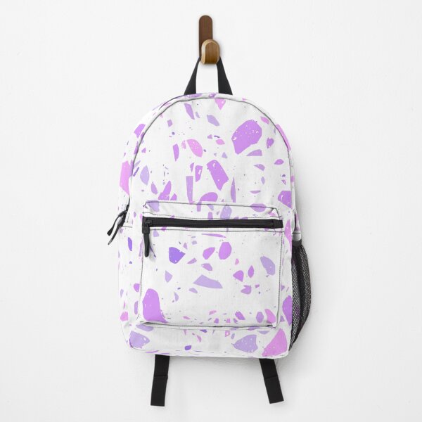 Item preview, White Terrazzo Marble Pattern With Purple and Pink Flecks  designed and sold by PurpleAdventure.