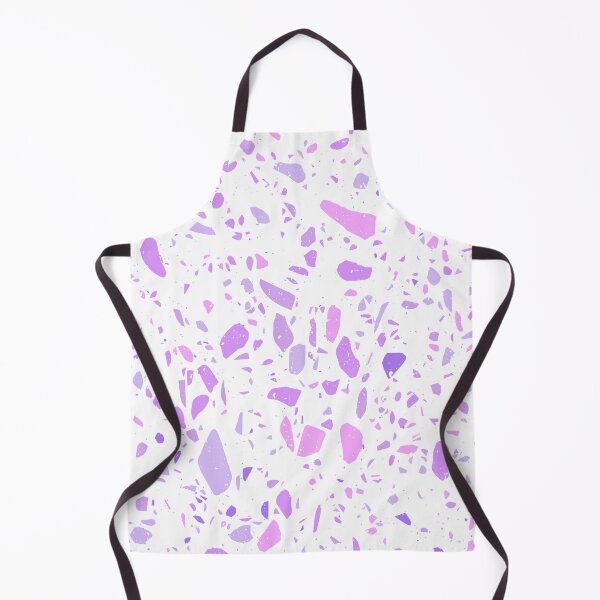 Item preview, White Terrazzo Marble Pattern With Purple and Pink Flecks designed and sold by PurpleAdventure.