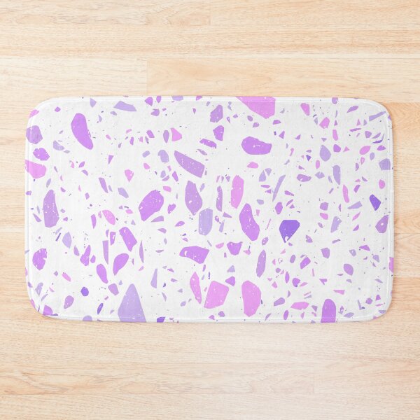 Item preview, White Terrazzo Marble Pattern With Purple and Pink Flecks  designed and sold by PurpleAdventure.