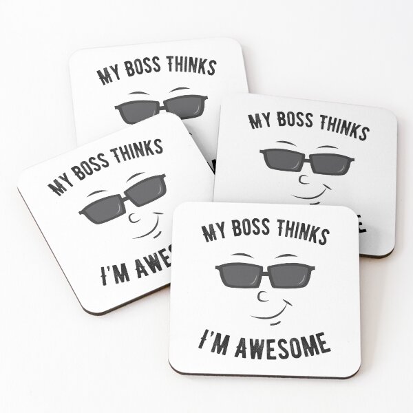 Item preview, My Boss Thinks I'm Awesome Cool Employee Gift designed and sold by Scratches Tees.