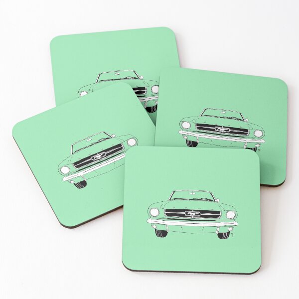 Item preview, Ford Mustang Mint Background designed and sold by Cardrawing-Art.
