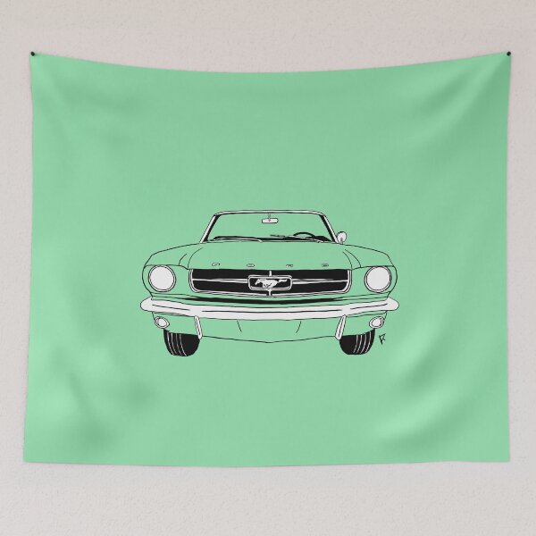 Item preview, Ford Mustang Mint Background designed and sold by Cardrawing-Art.