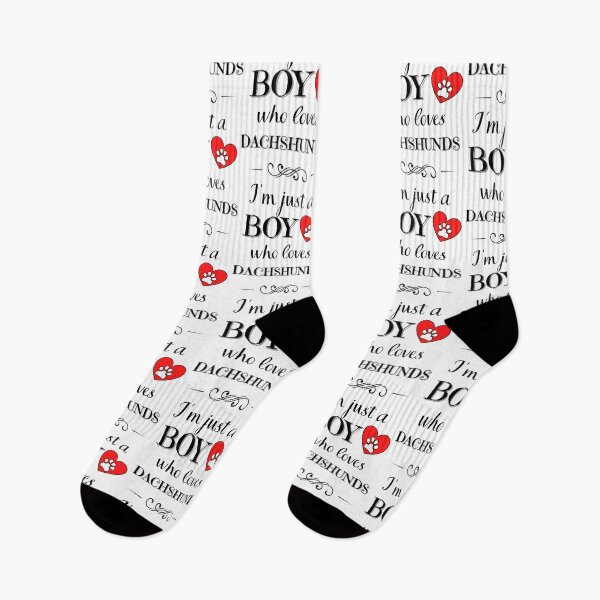 Item preview, Just a BOY who loves DACHSHUNDS quote Funny dachshund saying designed and sold by OneTimeEngineer.