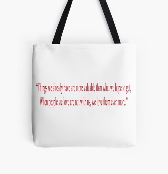 Tagline Tote Bags Redbubble