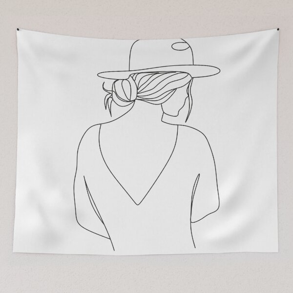 Item preview, Woman one line drawing, Female figure printable wall art, Nude art, Woman body illustration, Abstract poster, Minimalist silhouette girl designed and sold by Nina Velychko.