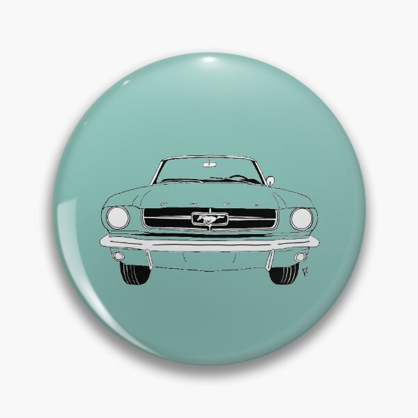 Item preview, Ford Mustang Vintage Blue Background designed and sold by Cardrawing-Art.
