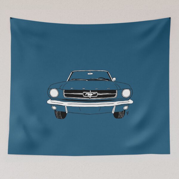 Item preview, Ford Mustang Cobalt Blue Background designed and sold by Cardrawing-Art.