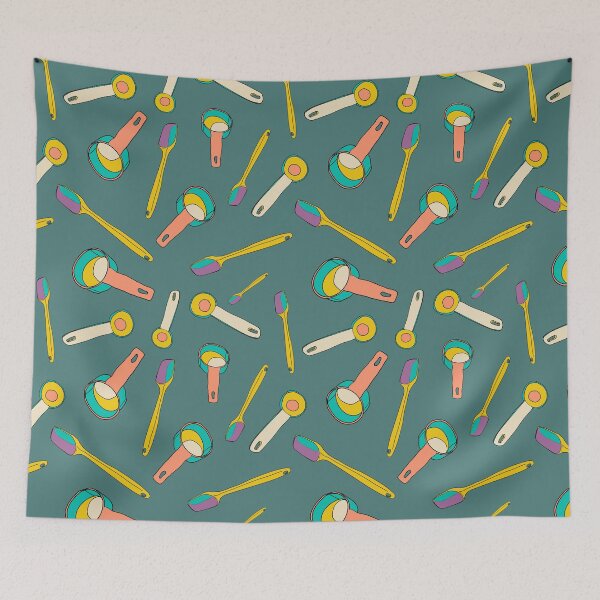 Item preview, Funny baking utencils pattern designed and sold by EarthyPlanty.