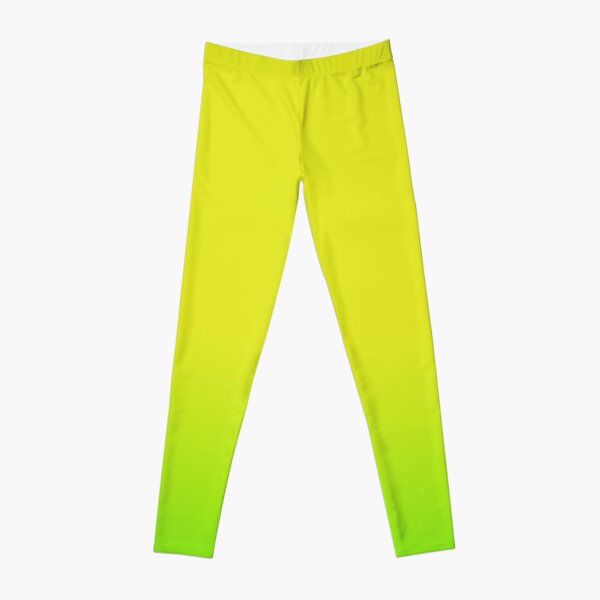 Neon Yellow and Neon Green Ombre Color Leggings for Sale by nocap82